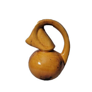 Vintage Pitcher Creamer Mid Century Modern MCM Round Atomic Retro Ceramic Orange